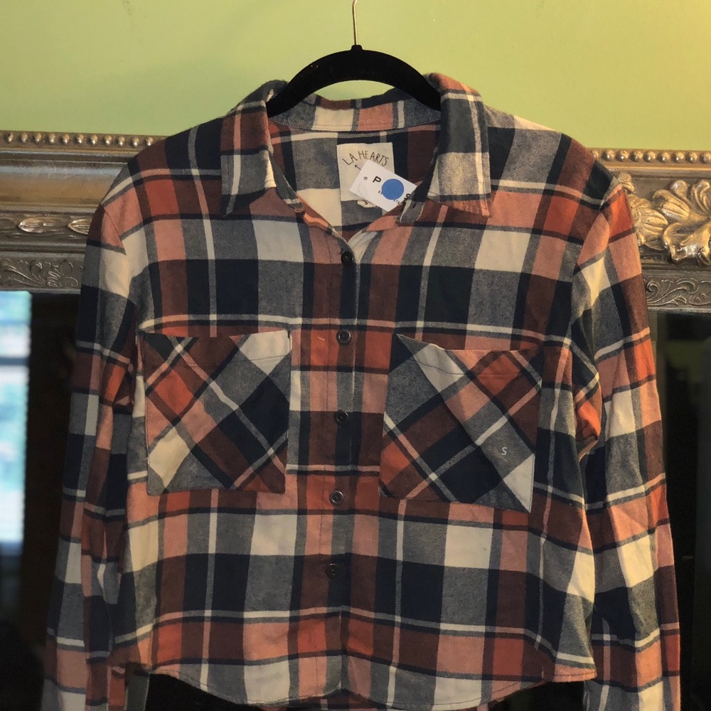 Cropped button up shirt